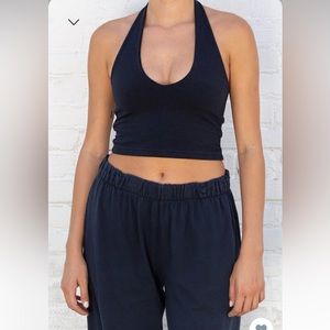 brandy melville dark navy  halter tank